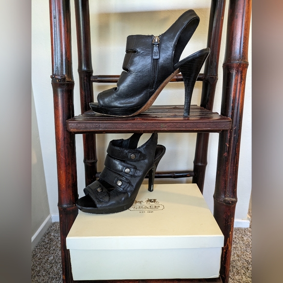 Coach Stillettos |Sandra Calf Heels with side buttons|Size 11 - Picture 2 of 13